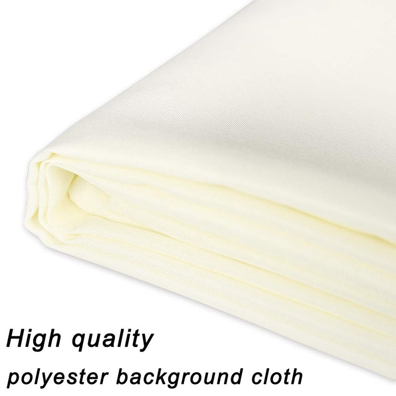 GFCC Ivory Backdrop Photography Background - 6FT x 10FT Photo Backdrop for Photoshoot Photography Video Recording Background Screen Picture Curtain - Image 4